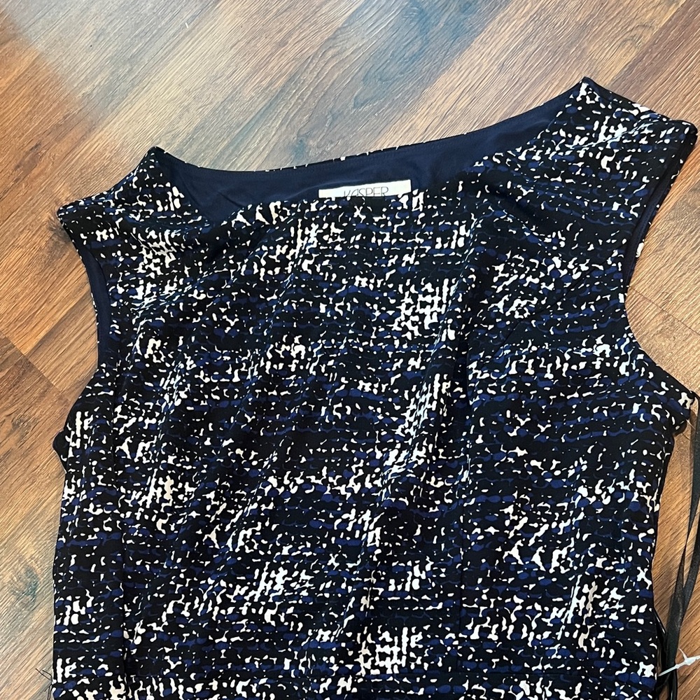 Kasper Black and White Midi Dress - Picture 5 of 16
